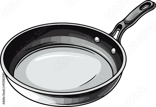 Frying pan clipart desing illustration