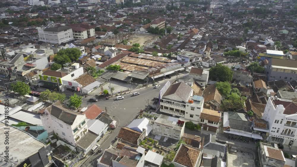 Aerial view of a neighborhood at Jogyakarta city. Central Java, Indonesia, Jogjakarta Aerial view of a neighborhood at Jogyakarta city. Central Java, Indonesia, Jogjakarta