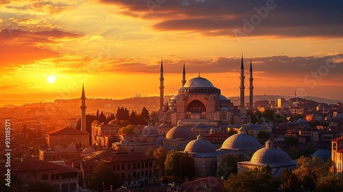 hagia sophia at night