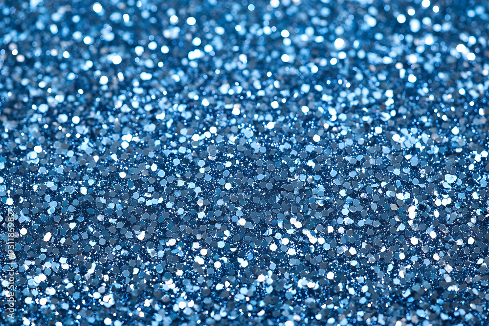 Obraz premium Abstract glitter on emerald background. Festive backdrop for holiday or event. Hanukkah or Christmas background.