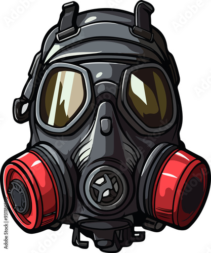 Gas mask clipart desing illustration