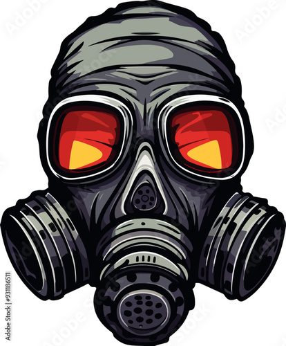 Gas mask clipart desing illustration