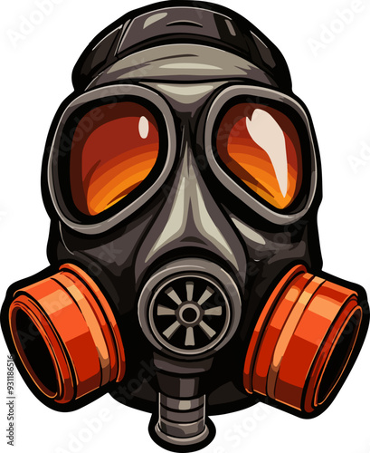 Gas mask clipart desing illustration