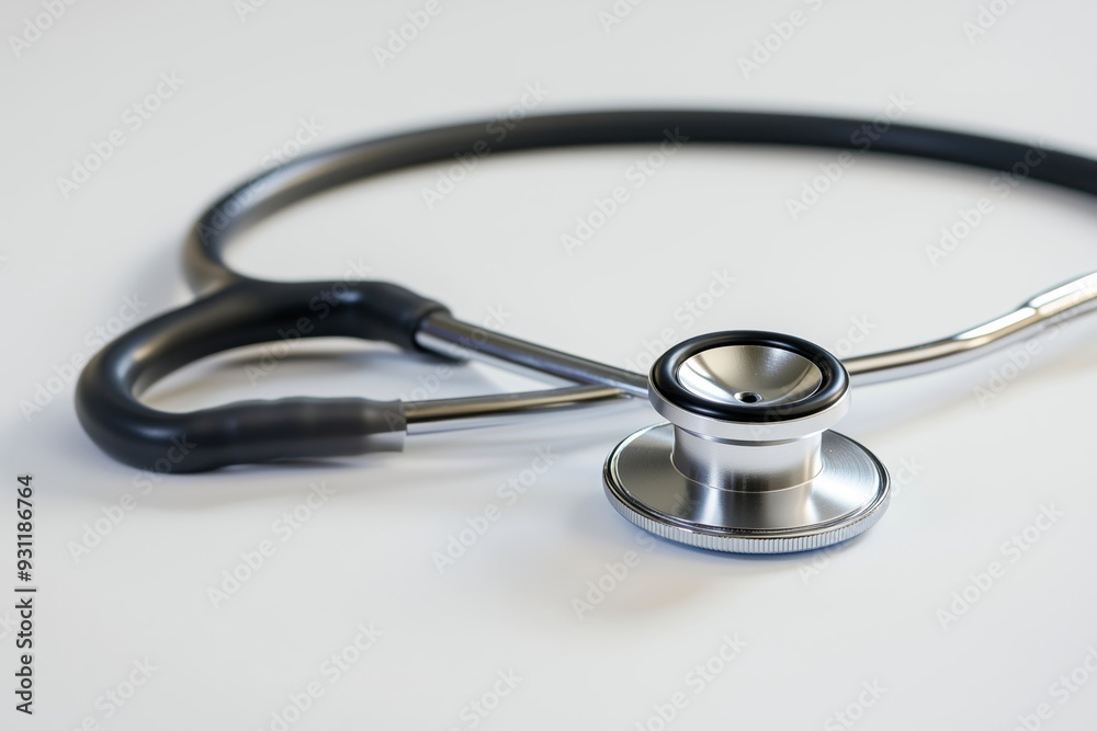 Medical instrument on a plain white surface. Medical instrument on a plain white surface.