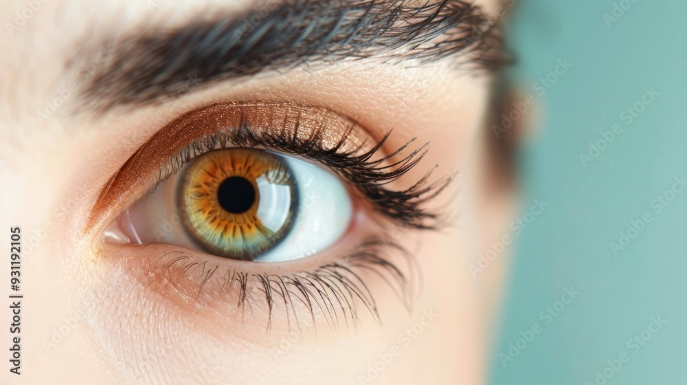 A close-up of a brown eye with a minimalist design and ample copy space, perfect for highlighting the natural beauty and details of the eye. A close-up of a brown eye with a minimalist design and ample copy space, perfect for highlighting the natural beauty and details of the eye.