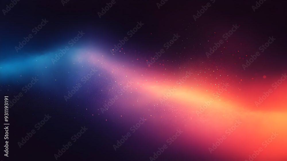 Abstract colorful wave with glowing particles in a dark background. Abstract colorful wave with glowing particles in a dark background.