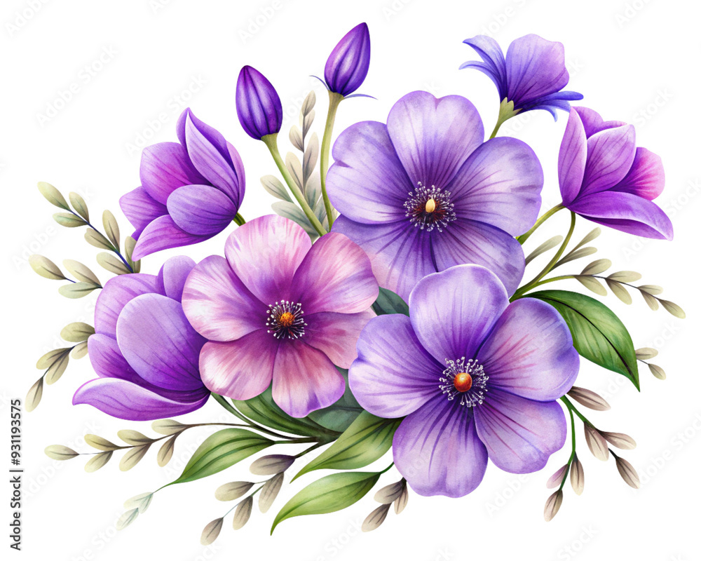 Isolated Purple Flowers PNG for Digital Art and Graphic Design Isolated Purple Flowers PNG for Digital Art and Graphic Design