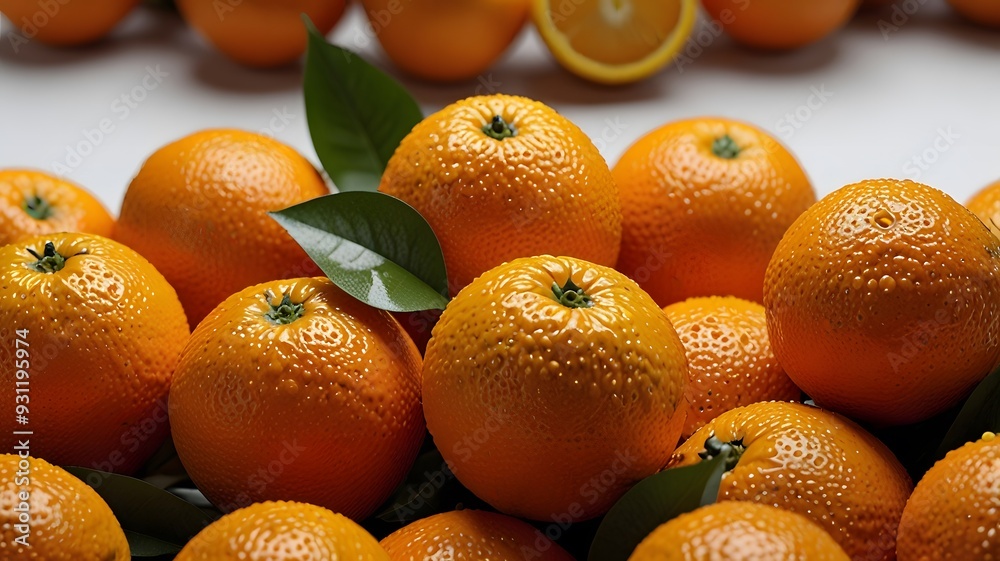 Orange Fruit Still Life Minimalist Avatar on White Background Orange Fruit Still Life Minimalist Avatar on White Background
