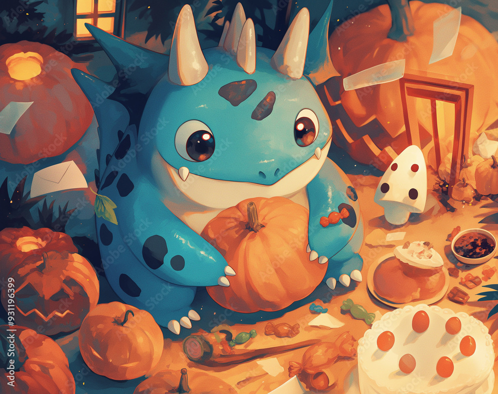 Naklejka premium halloween monsters spooky ghost