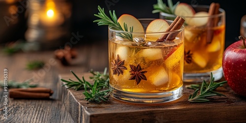 Elegant Apple Cider Cocktails with Autumn Garnishes