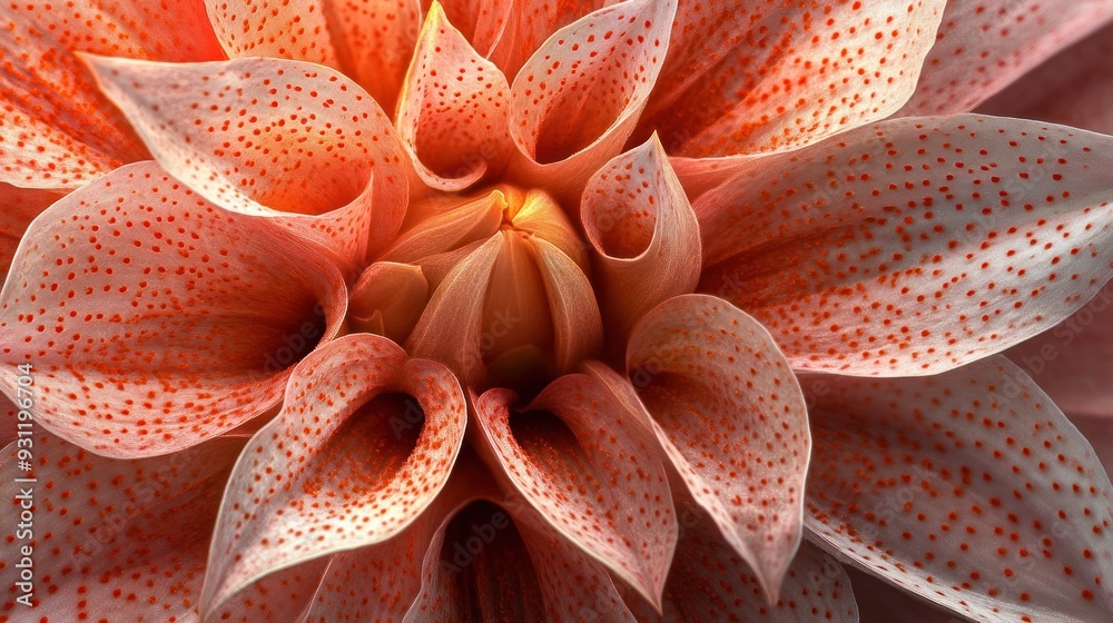 Close-up of a Red-Spotted Flower's Petals
