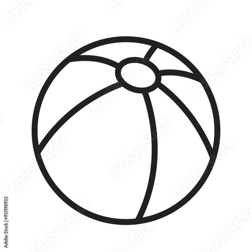 Ball icon vector image.Suitable for use on web apps, mobile apps and print media. 