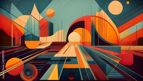 Contemporary Geometric Visions Modern Vector Art photo