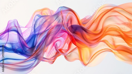 Abstract Colorful Swirling Fabric