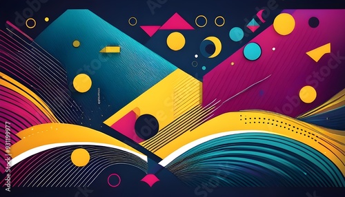 Dynamic Geometric Designs.vector, illustration, backgrounds photo