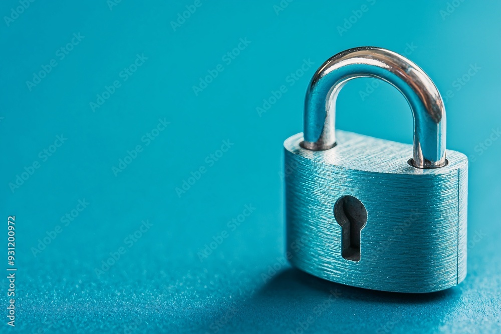 Padlock on Blue Background. Padlock on Blue Background.