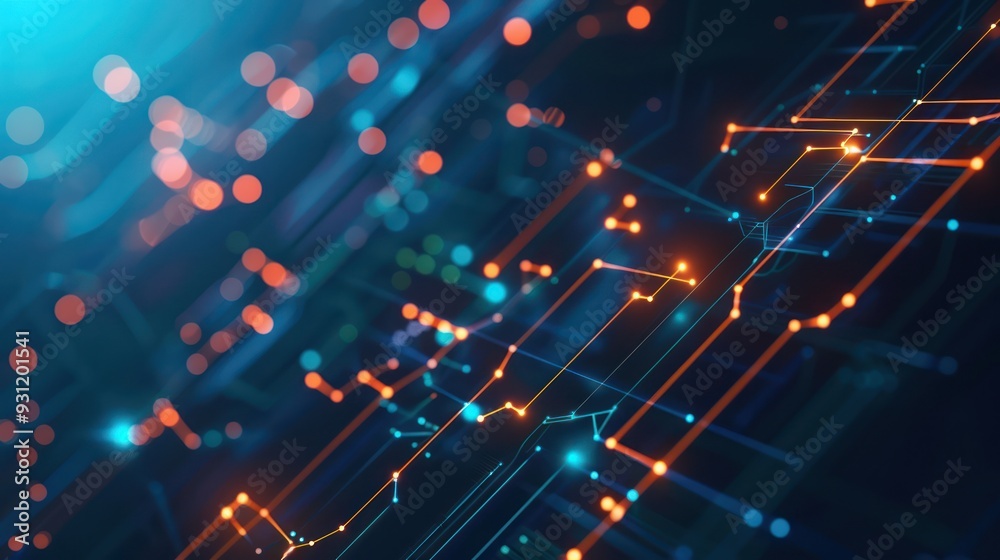 Obraz premium Abstract Digital Network Connection