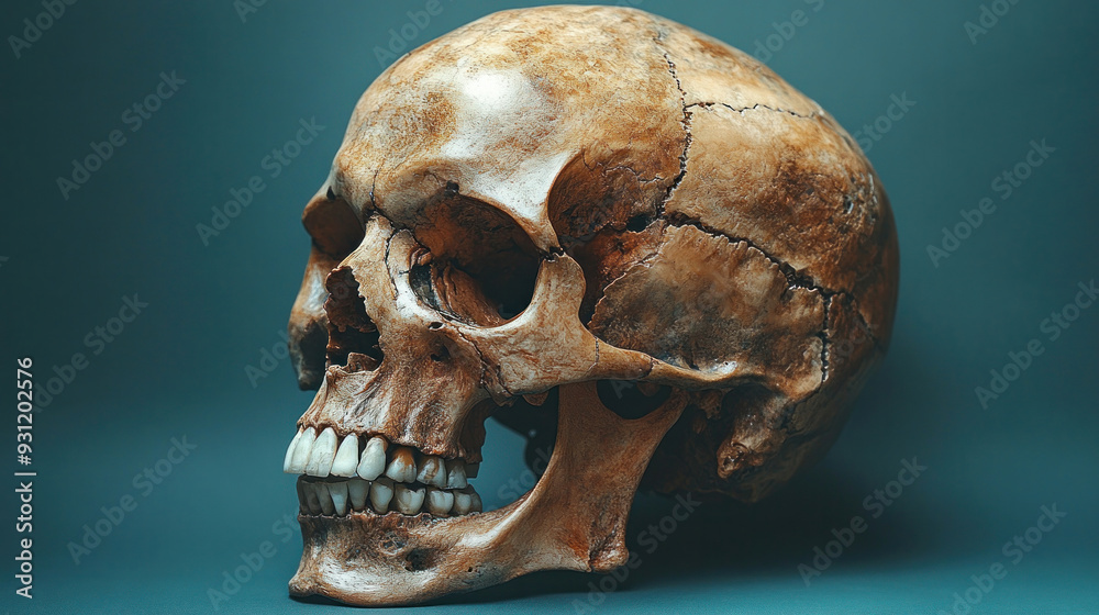 A human skull, showcasing the different bones and their functions. A human skull, showcasing the different bones and their functions.