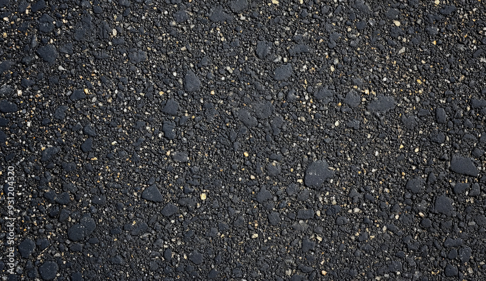 Close-up of black asphalt road surface with small stones. Close-up of black asphalt road surface with small stones.