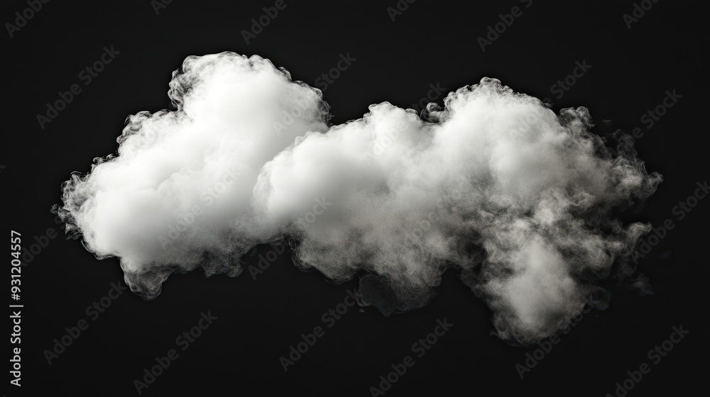 White cloud isolated on black background. White cloud isolated on black background.