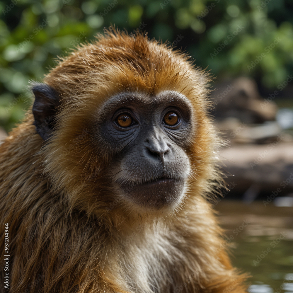 close up of a macaque close up of a macaque