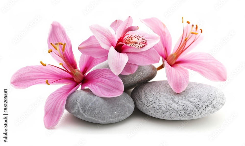 spa still liife color isolated on a white background spa still liife color isolated on a white background