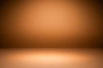 Orange brown background illuminated by soft lighting, creating a warm atmosphere suitable for display use.
