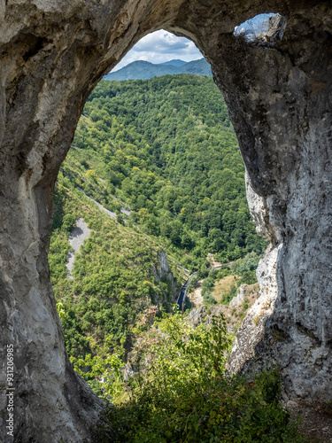 The lady's ring ( Inelul Doamnei ), natural monument in Valcan mountains, Romania, in the area of the Sohodol Gorge.  photo