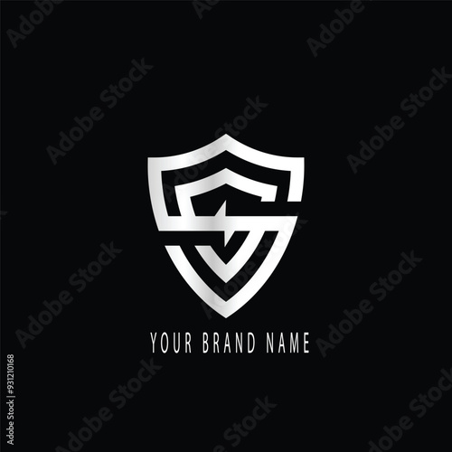 ss white color monogram logo design
