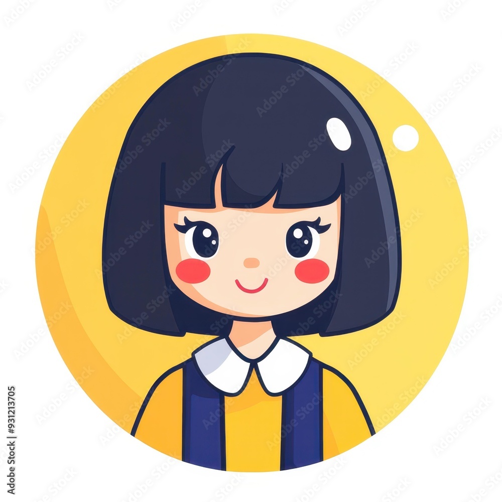 A fresh, sleek bob haircut, captured in a stylish female testimonial icon set against a clean white circle backdrop. A fresh, sleek bob haircut, captured in a stylish female testimonial icon set against a clean white circle backdrop.