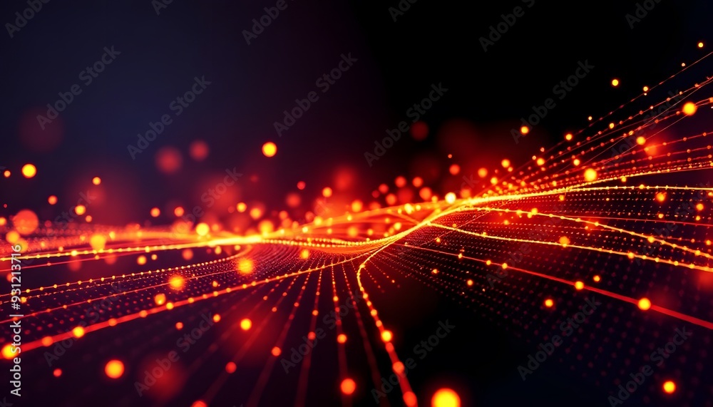 Colorful abstract background with glowing lines and bokeh lights, creating a futuristic and dynamic atmosphere Colorful abstract background with glowing lines and bokeh lights, creating a futuristic and dynamic atmosphere