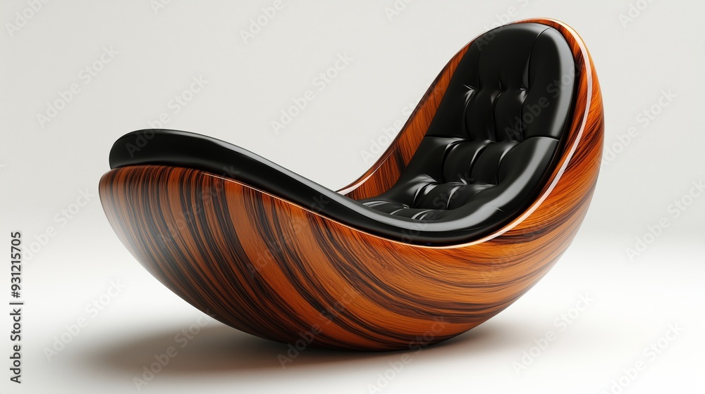 Modern Designer 3D Chair Isolated on White Background Modern Designer 3D Chair Isolated on White Background