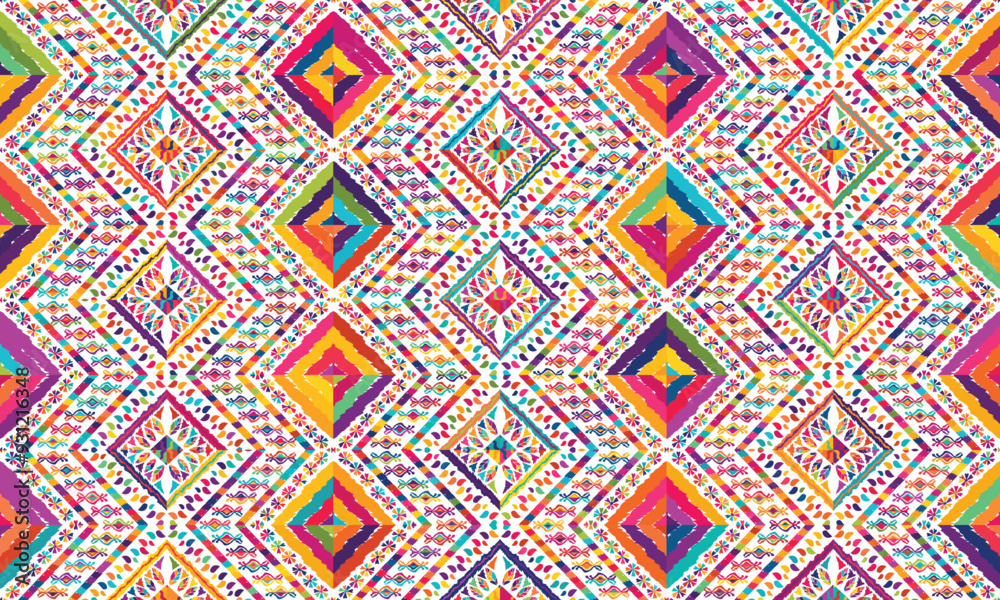 Abstract Ikat seamless pattern, perfect for ethnic-themed backgrounds, curtains, carpets, wallpapers, clothing, and decorations. Ideal for wrapping paper, batik,greeting cards, printing,creative uses. Abstract Ikat seamless pattern, perfect for ethnic-themed backgrounds, curtains, carpets, wallpapers, clothing, and decorations. Ideal for wrapping paper, batik,greeting cards, printing,creative uses.