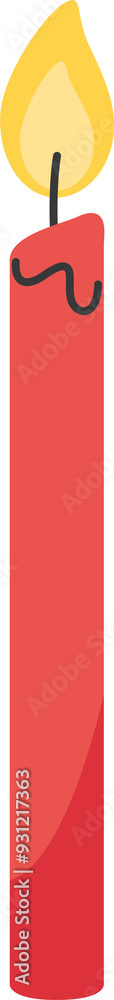 Red colorful candles illustration. Red colorful candles illustration.