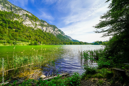 View of Lake Reintal and the surrounding nature. Landscape by the lake near Kramsach in Tyrol.
 photo