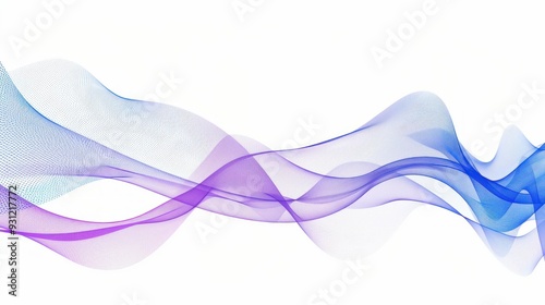 Abstract Wavy Lines in Blue and Purple