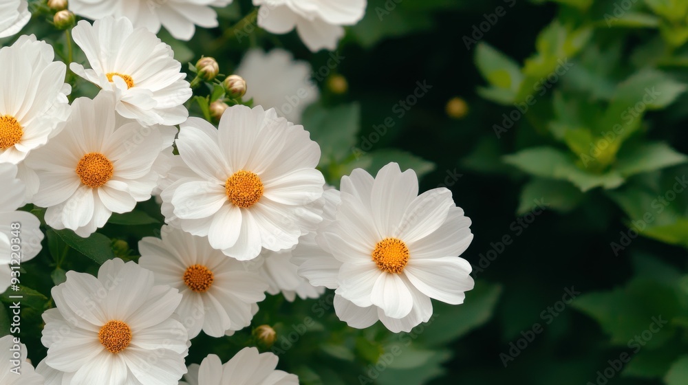 White flower field filled with clusters of daisies and baby breath, enhancing the beauty of springtime.
