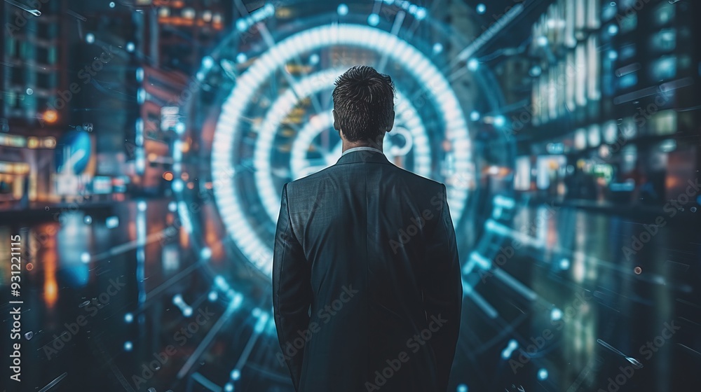 Business target concept. Businessman focus find opportunities for great investment. progressive vision for accuracy achieve aim goals Business target concept. Businessman focus find opportunities for great investment. progressive vision for accuracy achieve aim goals
