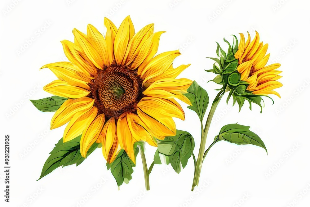 Obraz premium the AI Image Generator, a close up of a sunflower