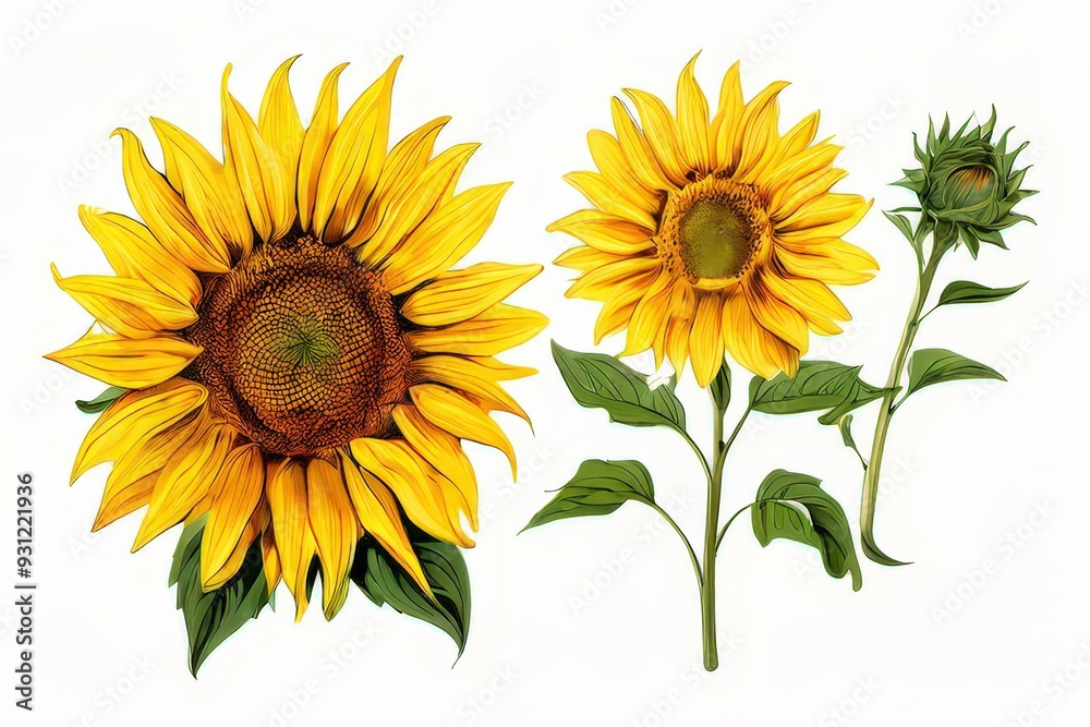 Fototapeta premium the AI Image Generator, a close up of a sunflower