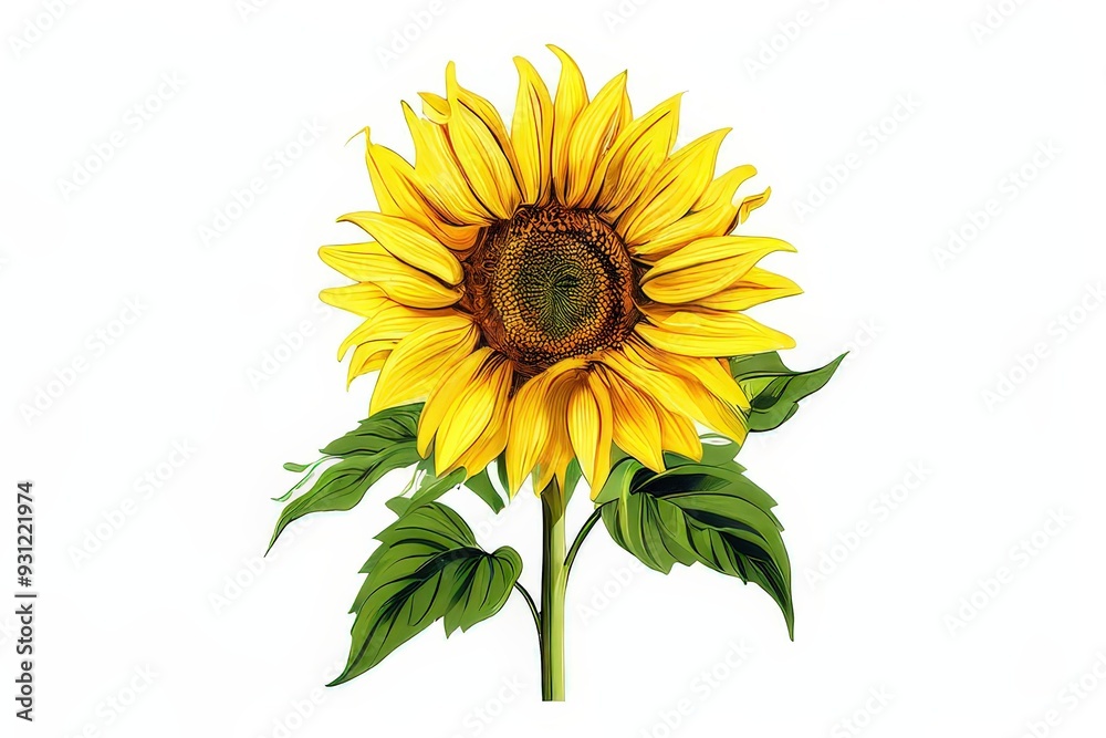 Naklejka premium the AI Image Generator, a close up of a sunflower