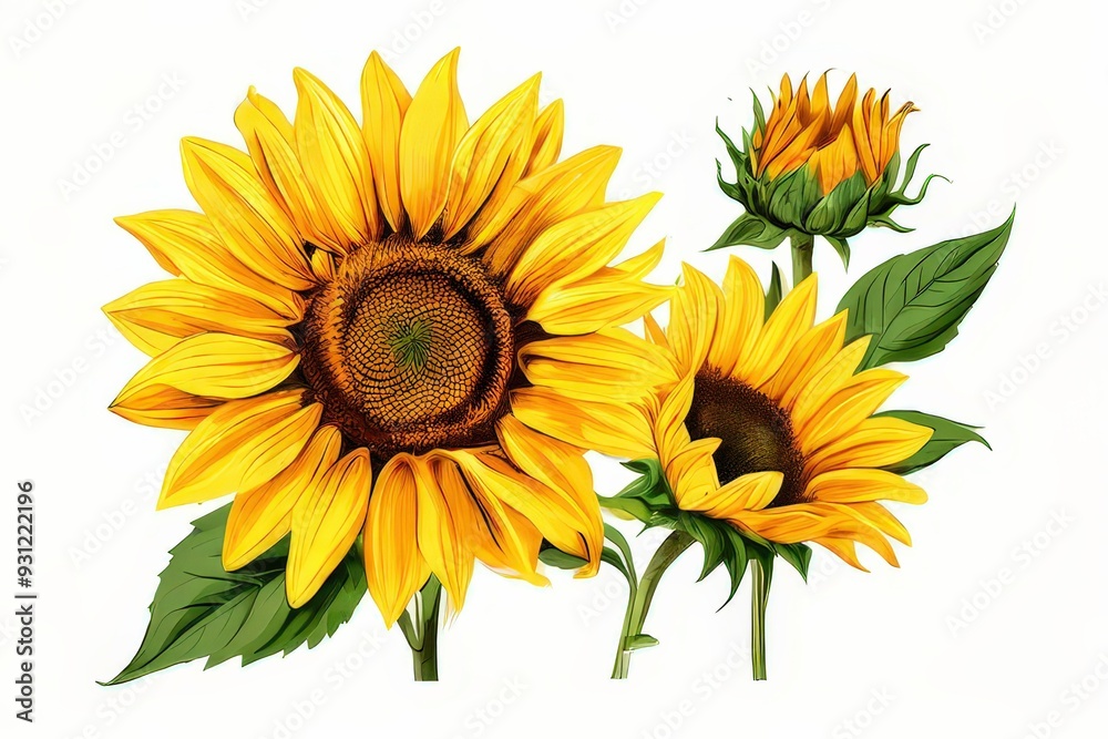 Naklejka premium the AI Image Generator, a close up of a sunflower