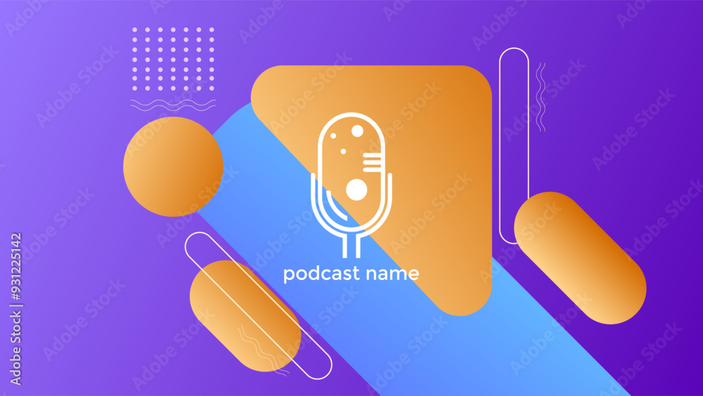 PODCAST GRADIENT PURPLE BACKGROUND COLORFUL WITH GEOMETRIC SHAPES COLOR SIMPLE TEMPLATE DESIGN VECTOR. GOOD FOR COVER DESIGN, BANNER, WEB,SOCIAL MEDIA PODCAST GRADIENT PURPLE BACKGROUND COLORFUL WITH GEOMETRIC SHAPES COLOR SIMPLE TEMPLATE DESIGN VECTOR. GOOD FOR COVER DESIGN, BANNER, WEB,SOCIAL MEDIA