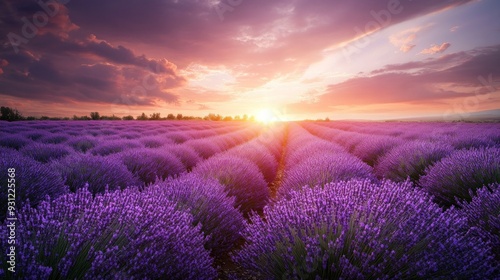 Lavender Field Sunset