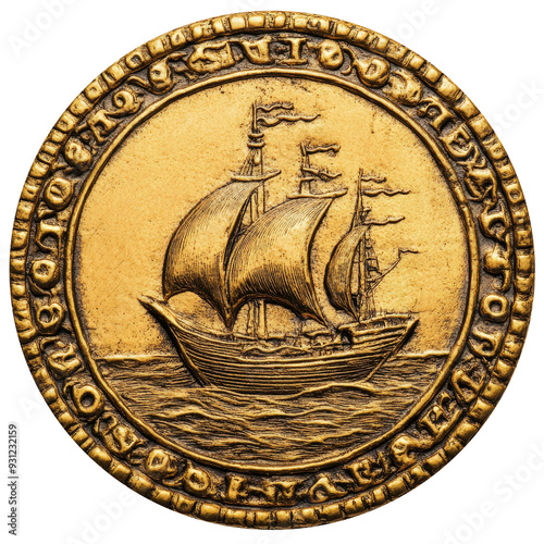 Wallpaper Mural Pirate doubloon gold coin sticker transparent background PNG clipart Torontodigital.ca