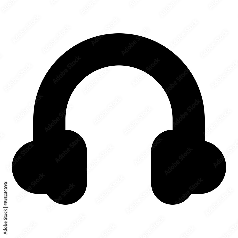 Headphone icon for music and audio Headphone icon for music and audio