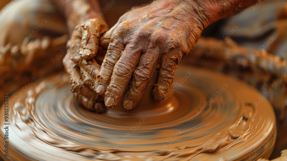 Potter's Hands Shaping Clay Potter's Hands Shaping Clay