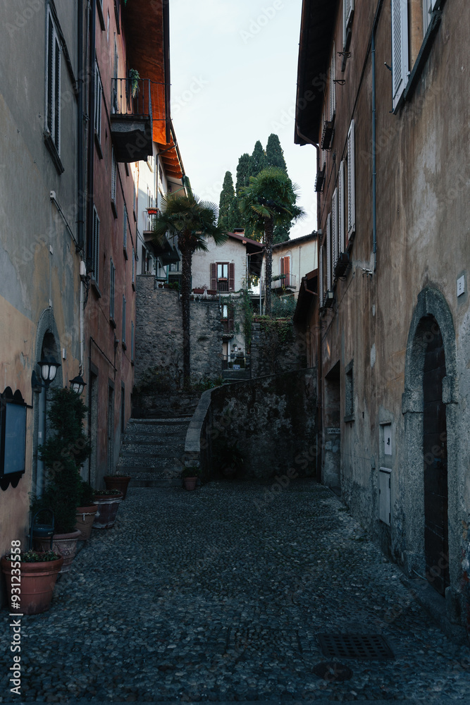Fototapeta premium Calm and peaceful morning in the town of Bellagio, on Lake Como, Italy