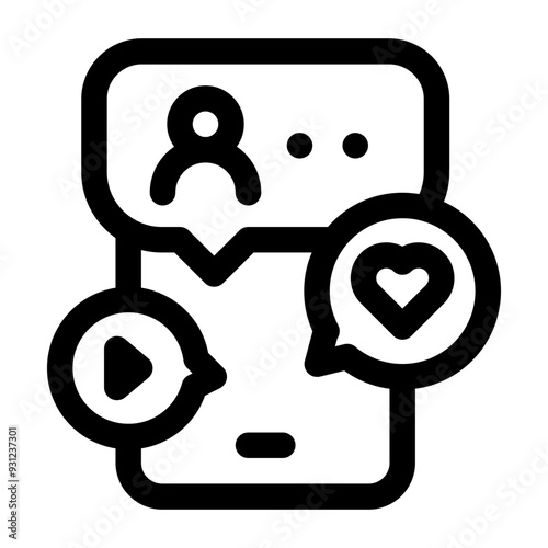 Social Media Network Line Icon