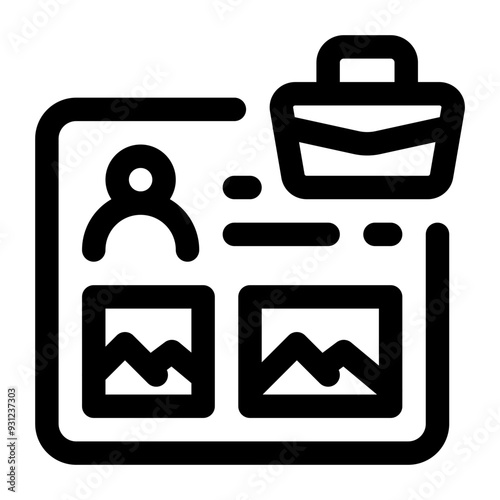 Digital Portfolio Line Icon